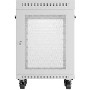 Lanberg FF01-6615-23SL 15U, Stand alone, 600 x 600, Mesh door, LCD, Gri