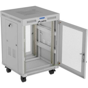 Lanberg FF01-6615-23SL 15U, Stand alone, 600 x 600, Mesh door, LCD, Gri