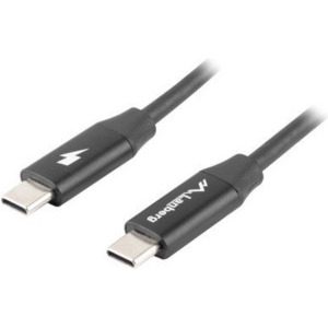 Lanberg CA-CMCM-40CU-0010-BK, USB-C Male la USB-C Male, 1 m, Black