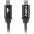 Lanberg CA-CMCM-40CU-0010-BK, USB-C Male la USB-C Male, 1 m, Black