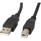 Lanberg USB tip A 2.0 Male la USB tip B 2.0 Male, 5 m, Negru