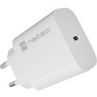 Incarcator retea Natec Ribera, 1x USB-C, 20 W, White