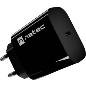 Natec Ribera, 1x USB-C, 20 W, Black
