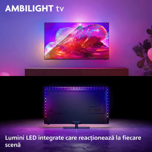 Philips Smart TV The One 65PQS9011/12 Seria PQS9011/12 164cm 4K UHD HDR Ambilight pe 3 laturi