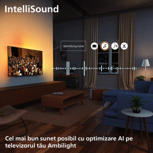 Philips Smart TV The One 65PQS9011/12 Seria PQS9011/12 164cm 4K UHD HDR Ambilight pe 3 laturi
