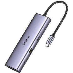 Ugreen 10-in-1 USB-C la 4K HDMI, VGA, Grey