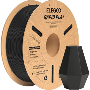 ELEGOO Filament Rapid PLA+, Black, 1 kg