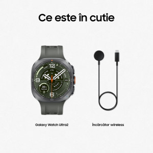 Samsung Galaxy Watch Ultra 2, LTE, 47 mm, Silver, Wi-Fi, Bluetooth, GPS, NFC, Rezistent la apa