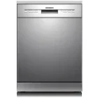 Masina de spalat vase Heinner HDW-FSM60514XE++, 14 seturi, 5 programe, Clasa E, AquaStop, 60 cm, Inox