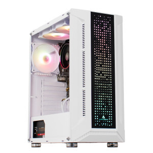 PC Gaming ZMEU Max Alb Esports Edition, AMD Ryzen 3 4300GE 3.5GHz, 16GB DDR4, 1TB SSD, Radeon Vega 6, Iluminare RGB