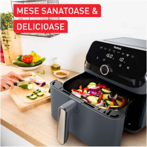 Tefal Friteuza cu aer cald Easy Fry Mega EY855BE0, 2000W, 7.5L, Gri