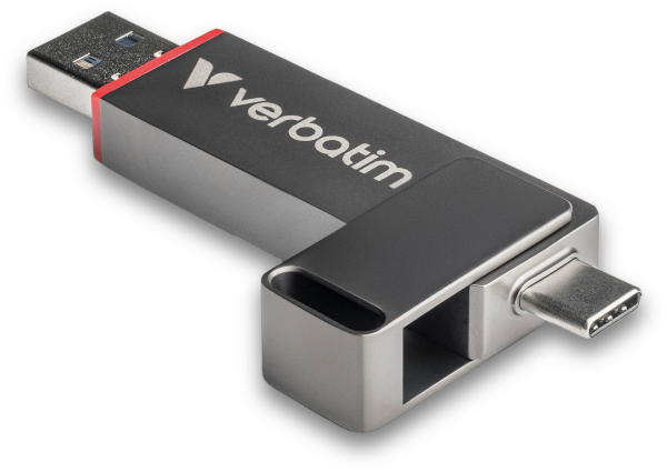 Memorie externa Verbatim Dual QuickStick 256GB USB-C 3.2 Gen 1 Grey