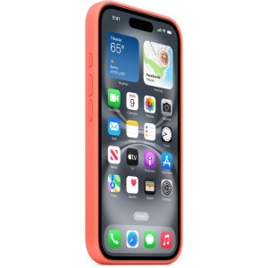 Apple Protectie pentru spate, material silicon pentru iPhone 16 Tangerine (SEASONAL)