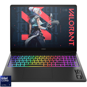 Laptop HP Gaming 16 OMEN MAX 16-ah0011nn, WQXGA OLED 48-240Hz, Procesor Intel® Core™ Ultra 7 255HX (30M Cache, up to 5.20 GHz), 32GB DDR5, 1TB SSD, GeForce RTX 5070 Ti 12GB, Free DOS, Shadow Black