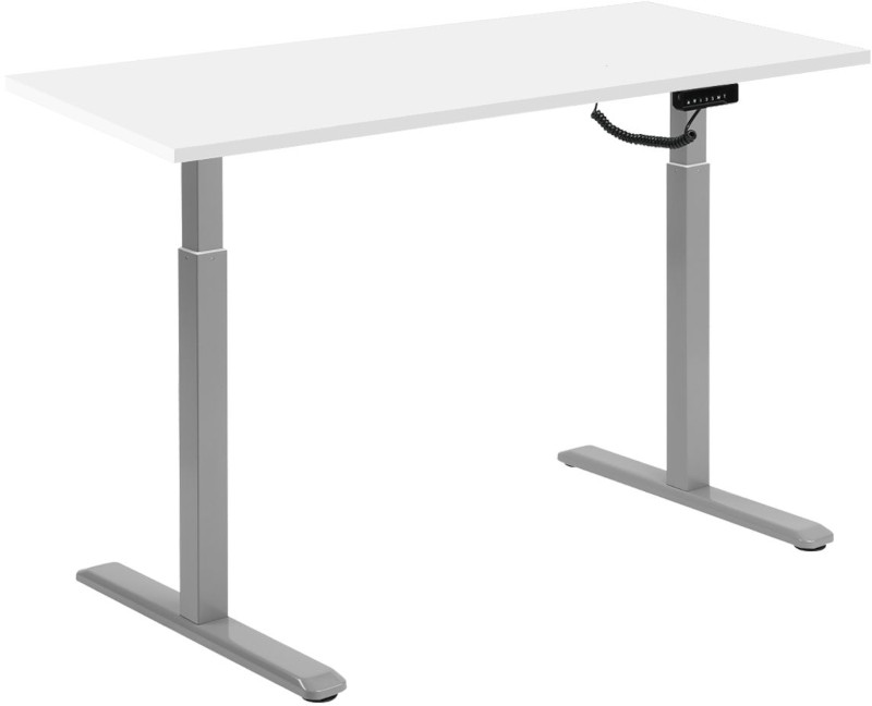 Birou Gaming Blackmount Ergonomic electric single motor, inaltime 62-128 cm, blat Alb premium 158x80x2.5 cm, memorie si afisaj digital