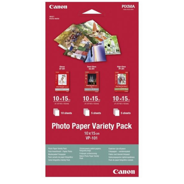 Hartie Canon VP-101S Photo 10 x 15 cm + A4 Variety Pack