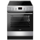Aragaz Hansa FCCX68219, Vitroceramica, 4 zone gatit, Electric, Curatare cu abur, Indicator caldura reziduala, Grill, Clasa A, 60 cm, Inox