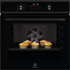 Cuptor incorporabil Electrolux EOD6F77H, Electric, 72 L, Autocuratare catalitica, SteamBake, Multilevel Cooking, Even Cooking, Timer, Grill, Clasa A, Negru