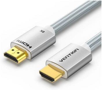 Cablu video Vention HDMI Male - HDMI Male, v2.1, 1.5 m, Argintiu