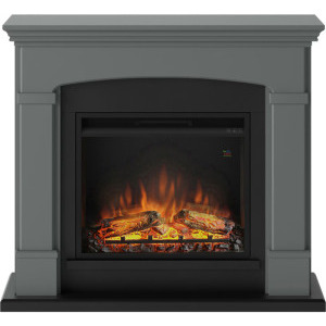 TAGU Semineu Helmi Solid Grey cu focar electric PowerFlame, 23 inch
