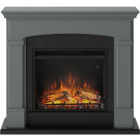 TAGU Semineu Helmi Solid Grey cu focar electric PowerFlame, 23 inch