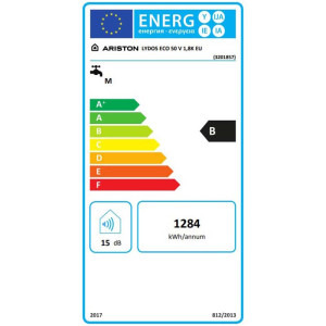 Ariston electric Lydos Eco 50, 1800 W, 50L, Tehnologie WaterPlus, Display digital, Rezervor emailat cu Titan, Alb