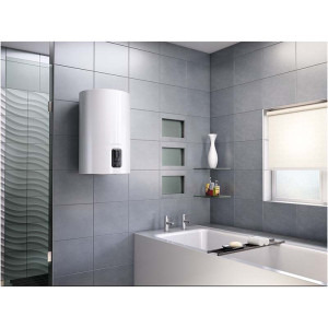 Ariston electric Lydos Eco 50, 1800 W, 50L, Tehnologie WaterPlus, Display digital, Rezervor emailat cu Titan, Alb