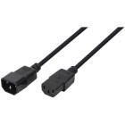 Cablu componente Logilink IEC 320 C14 Male - IEC 320 C13 Female, 3m, negru