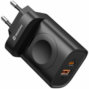 Swissten 1x USB-C, 1x USB, Quick Charge 20 W, Apple Watch, Black
