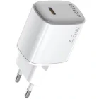 Incarcator retea Celly 1x USB-C, Quick Charge 45 W, GaN, White