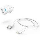 Incarcator auto Hama 1x USB, 12 W, White