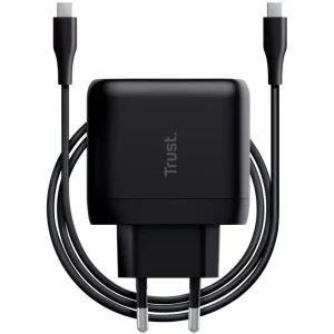 Trust Maxo, 1x USB-C, Quick Charge 65 W, Black + Cablu USB-C
