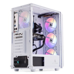 Gaming ZMEU Plus Alb Esports Edition, Intel i5-12400F 2.5GHz, 16GB DDR5, 500GB SSD, RTX 3050 8GB GDDR6, Iluminare RGB