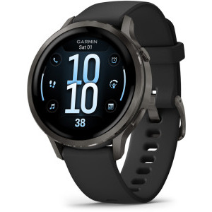 Garmin Venu 4, 41mm AMOLED curea silicon Slate/Black