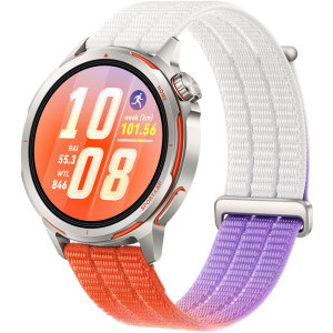 Huawei Watch GT Runner 2, Titanium Dawn Orange curea Gradient Orange AirDry Woven + 1 Year Warranty Extension