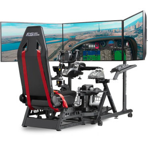 Next Level Racing Round Tube Free Standing Triple Monitor stand