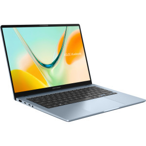 ASUS 14'' Vivobook S14 S5408QA, WUXGA, Procesor Qualcomm Snapdragon X X1-26-101, 8GB LPDDR5X, 256GB SSD, Qualcomm Adreno, Win 11 Home, Light Blue