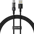 Cablu de date / adaptor Baseus Gem, USB Male la USB-C Male, 100W, 2 m, Black