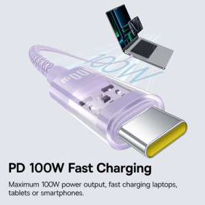 Baseus Gem, USB-C Male la USB-C Male, 1 m, 100W, Purple