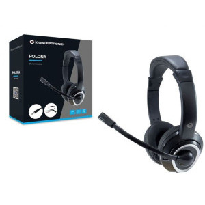 Conceptronic Over-Ear, Stereo, cu jack 3.5 mm, 2 m, negru