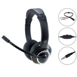 Conceptronic Over-Ear, Stereo, cu jack 3.5 mm, 2 m, negru