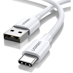 Cablu de date / adaptor Ugreen US287, USB Male la USB-C Male, 1.5 m, White