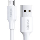 Cablu de date / adaptor Ugreen US289, USB Male la microUSB Male, 1 m, White