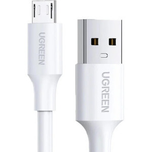 Ugreen US289, USB Male la microUSB Male, 2 m, White