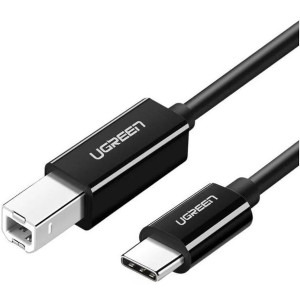 Cablu periferice Ugreen USB-C 2.0 Male la USB tip B 2.0 Male, 1 m, Negru