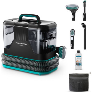 Rowenta Clean It IN5020F0, cu spalare, 750W, 1.5L, Negru/Verde
