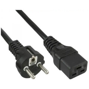 Cablu componente InLine Power Cable 16A Type F - IEC320/C19 1.5m, Negru