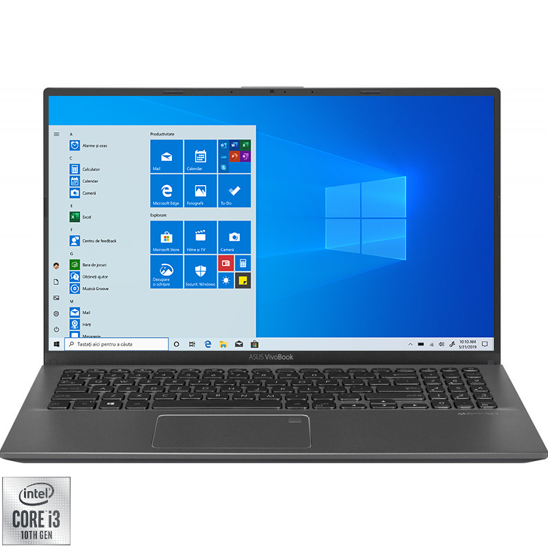 Laptop ASUS 15.6'' VivoBook 15 X512FA, FHD, Procesor Intel® Core™ i3-10110U (4M Cache, up to 4.10 GHz), 8GB DDR4, 512GB SSD, GMA UHD 620, Win 10 Pro, Slate Gray