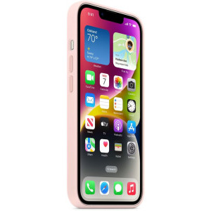 Apple Protectie pentru spate, material silicon, cu MagSafe pentru iPhone 14, culoarea Chalk Pink