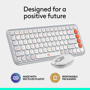 Logitech Pop Icon Combo, Bluetooth, Off-White